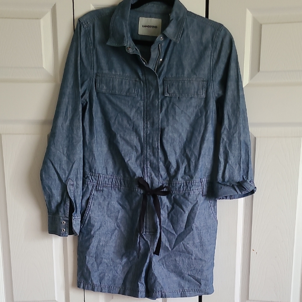 Lands' End Women's Utility Jacket in Blue